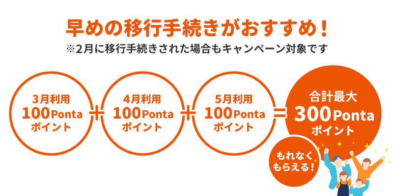 早めの移行手続きがおすすめ